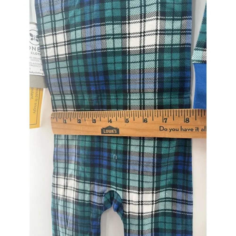 HonestBaby Sleep & Play Footed One-Piece Pajama Sleeper 100% Organic Cotton READ